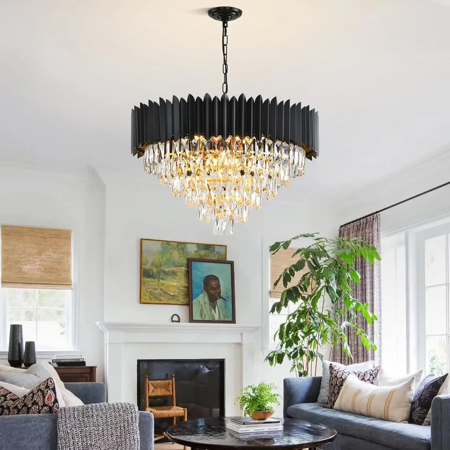 Modern Crystal Chandelier 15 Light LED Dining Room