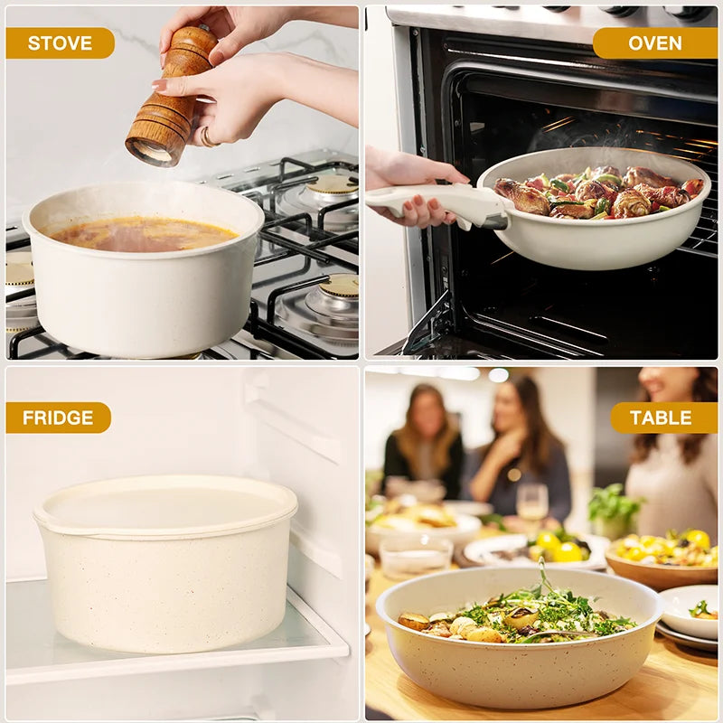 Astercook 21 Pots And Pans Nonstick Ceramic Cookware Set