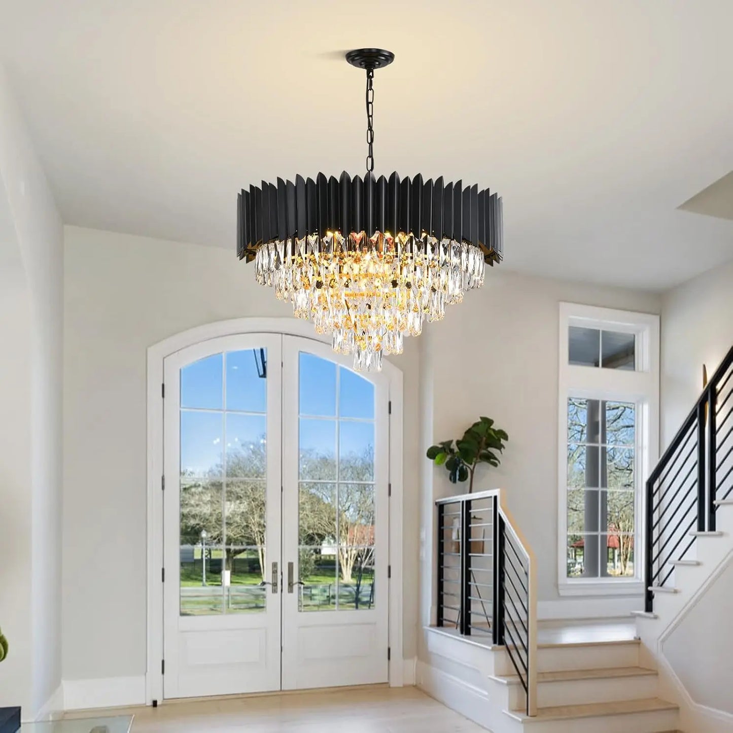 Modern Crystal Chandelier 15 Light LED Dining Room