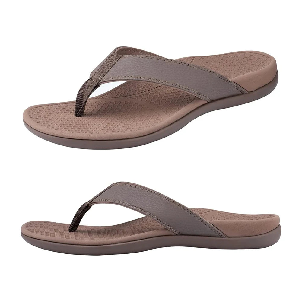 Men Orthotic Arch Support Flip Flops Non Slip Beach Slippers