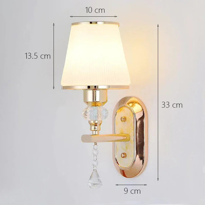 Modern Minimalist Crystal Bedside Wall Sconce Lamp E14 12W
