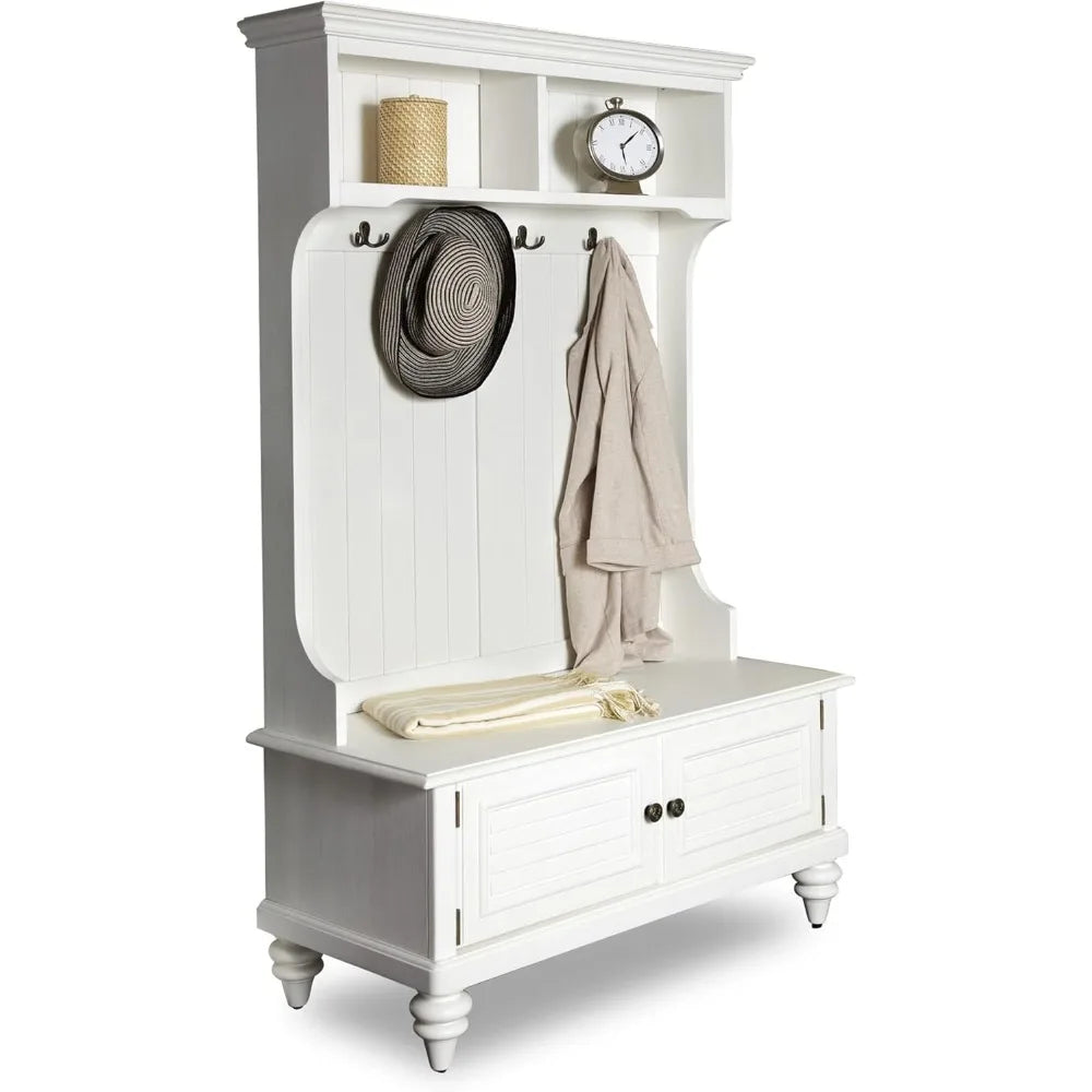 Home Styles Bermuda Hall Tree Entryway Organizer With Hooks
