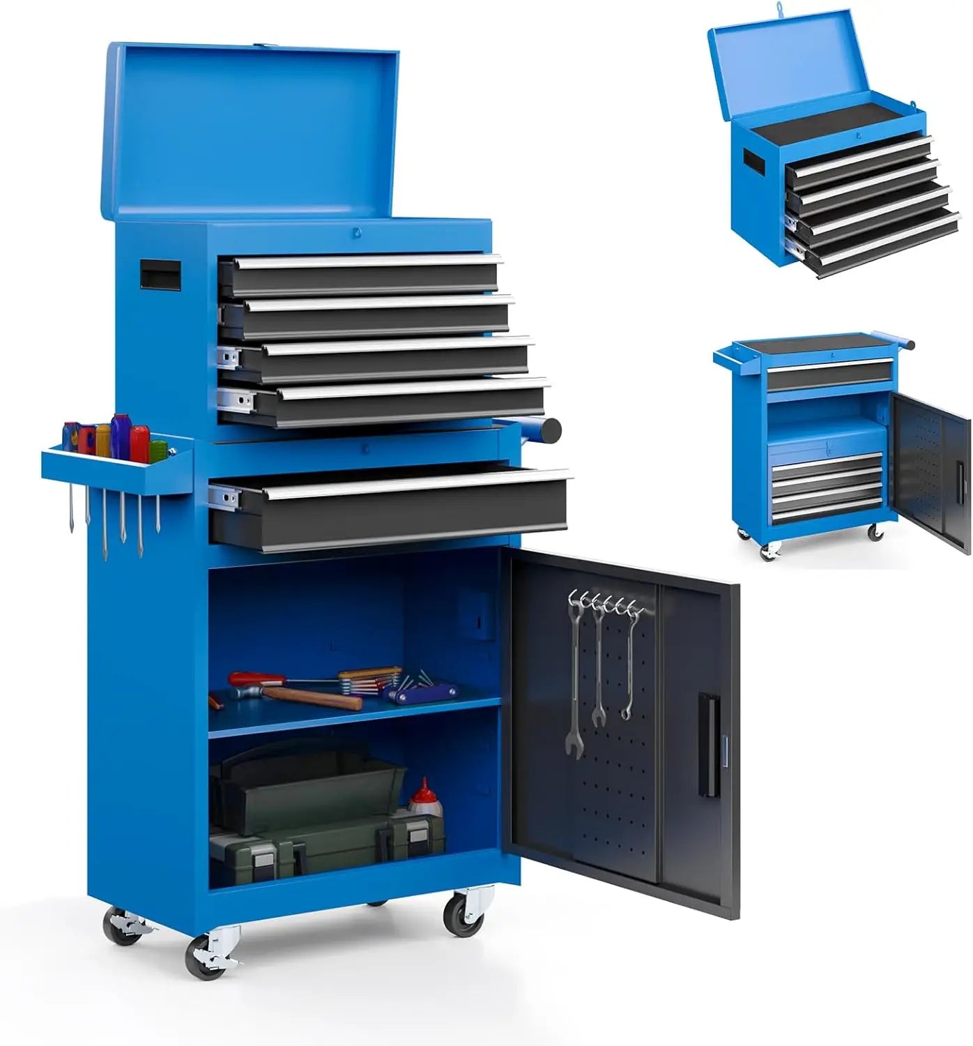 Guangbai Tool Chest 5 Drawer Rolling Storage Cabinet