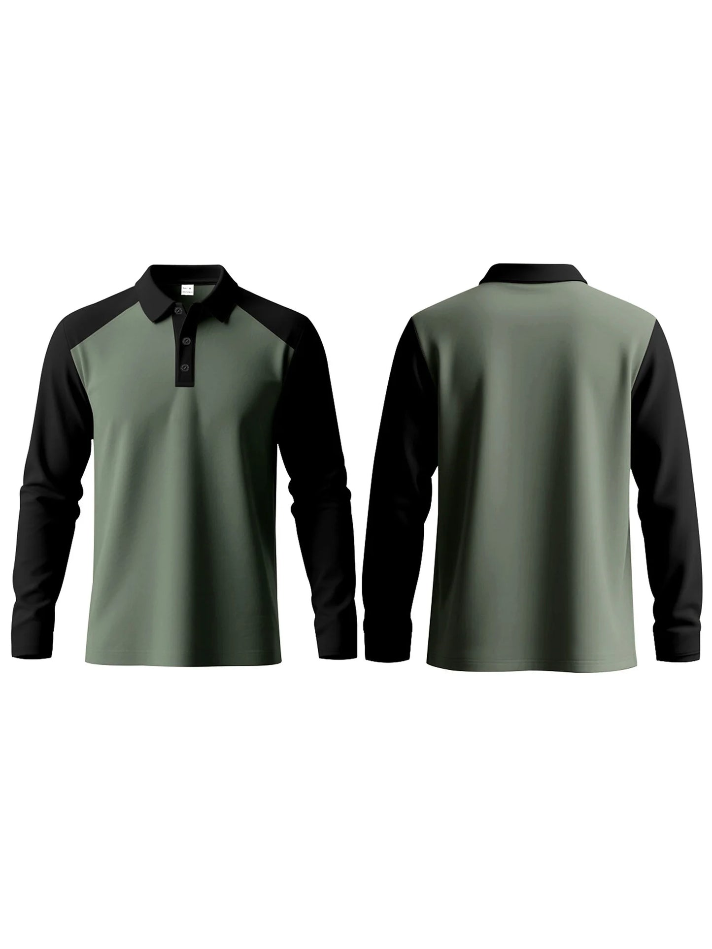 CN Guangdong Men Long Sleeve T Shirt Turn Down Collar