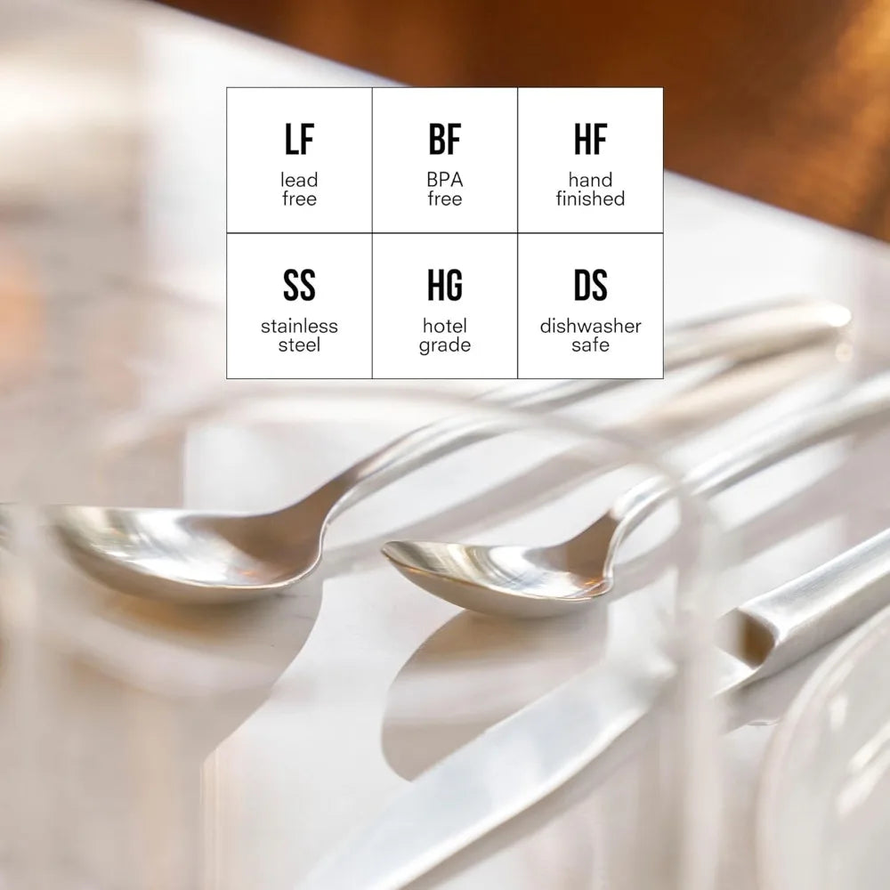 Public Goods Dishwasher Safe Stainless Steel Flatware Set