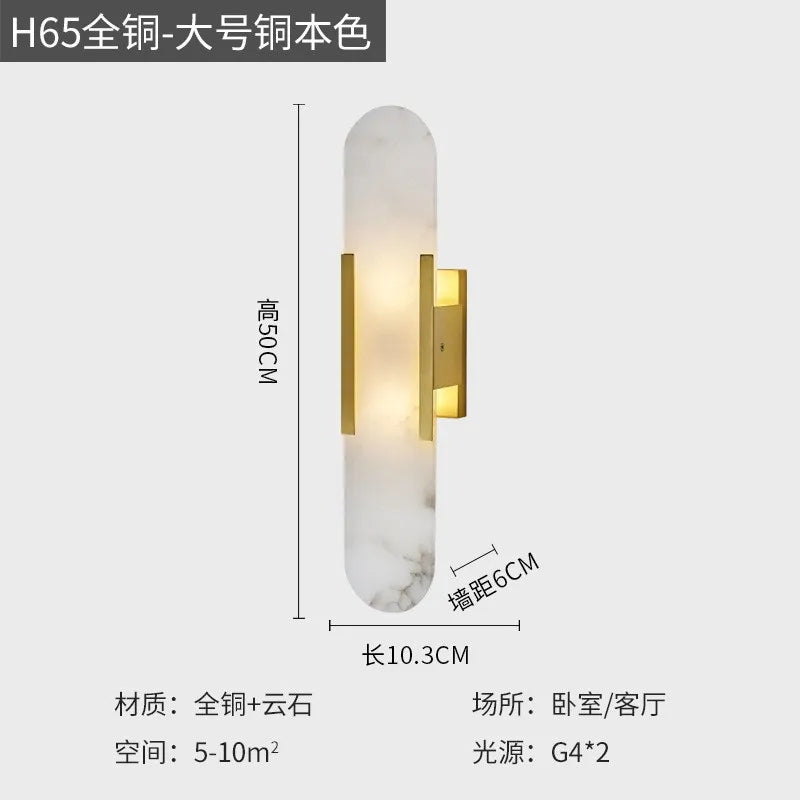 Nordic Marble Wall Lamp LED Sconce For Living Room