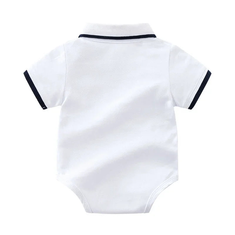 Summer Fashion Newborn Boys Formal Clothing Set Cotton Romper Top+ Shorts Baby Gentleman Suit Kids Boys Clothes Sets