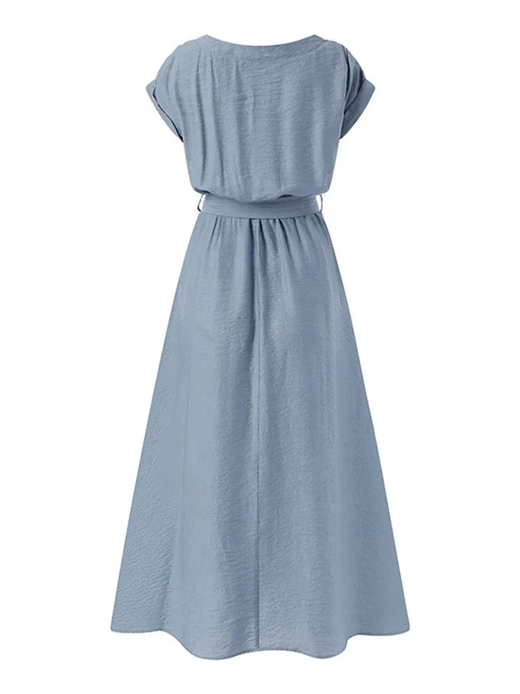ZANZEACN Women Elegant Summer Sundress Casual Dress