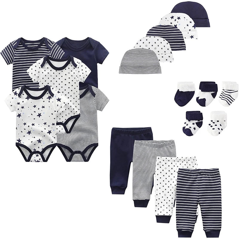 Fujian Baby Unisex Bodysuit Set 19 Pack Essentials Everyday