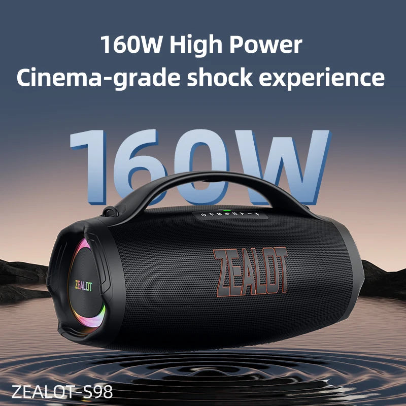 Zealot S98 Portable Bluetooth Speaker 160W Waterproof TWS