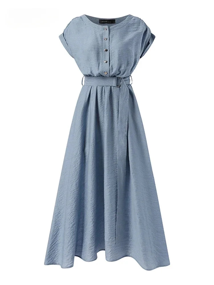 ZANZEACN Women Elegant Summer Sundress Casual Dress
