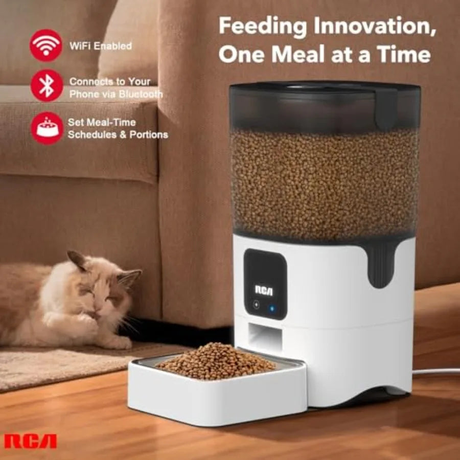 Smart Pet Feeder With WiFi App Control Rabbits Cats Dogs
