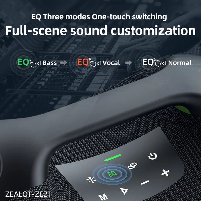 Zealot ZE21 250W Wireless TWS Subwoofer Bluetooth Speaker