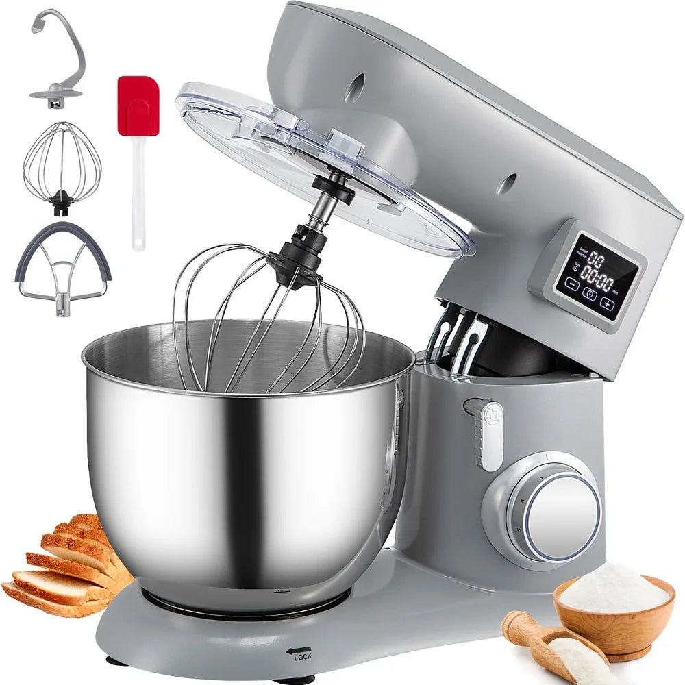 XMSJ 450W Stand Mixer With Stainless Steel Bowl LCD Control