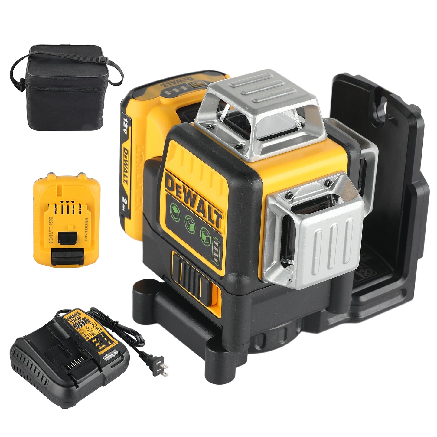 DEWALT DW089LG 12 Line Green Laser Level 360 Coverage