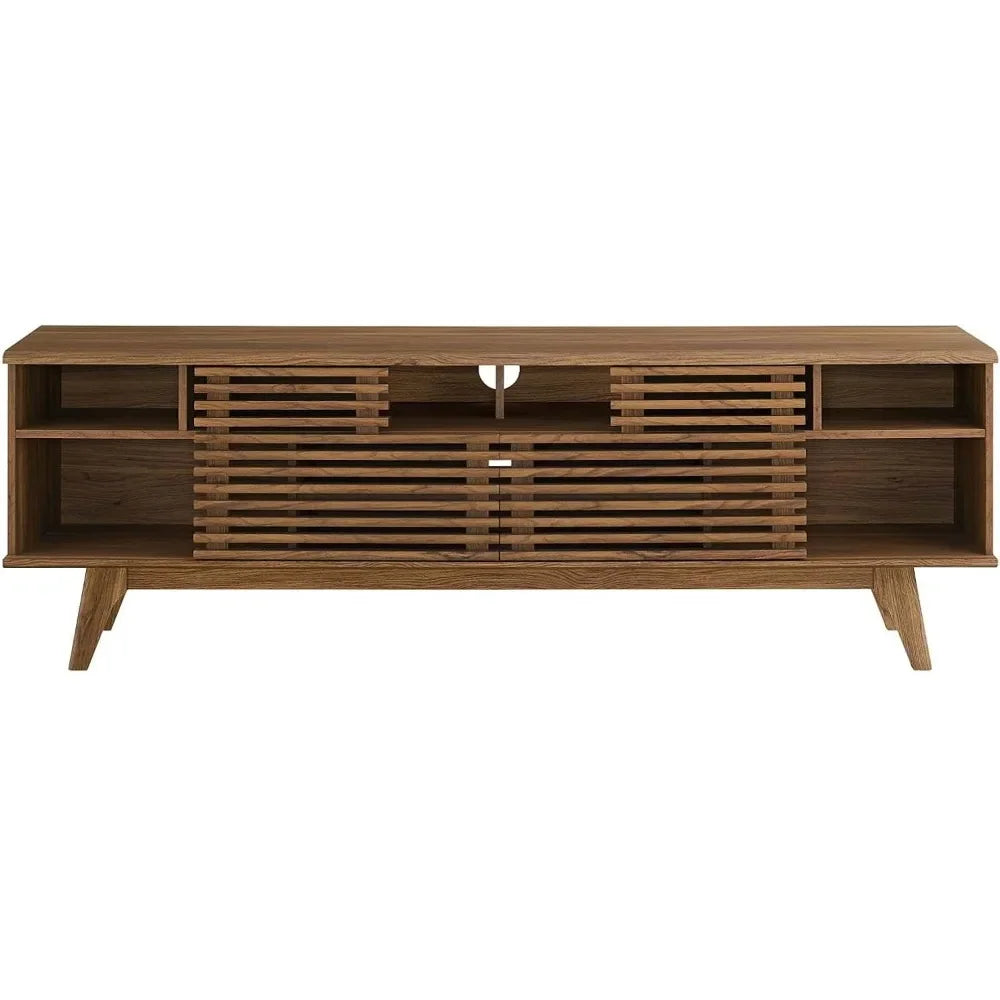 Mid Century Modern Low Profile Media Console TV Stand