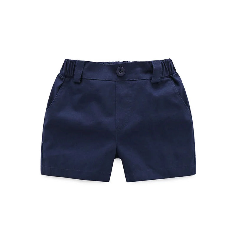 Summer Fashion Newborn Boys Formal Clothing Set Cotton Romper Top+ Shorts Baby Gentleman Suit Kids Boys Clothes Sets