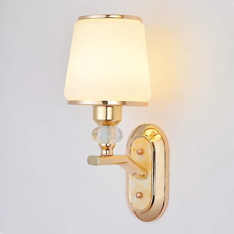 Modern Minimalist Crystal Bedside Wall Sconce Lamp E14 12W