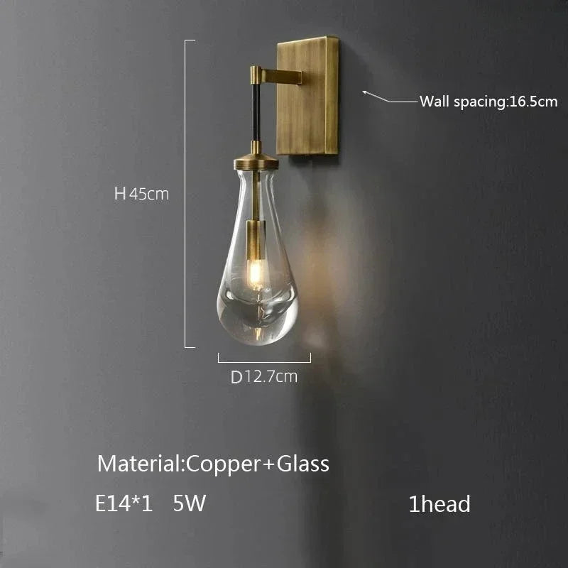 Modern E14 Crystal Vintage Water Droplet Pendant Chandelier