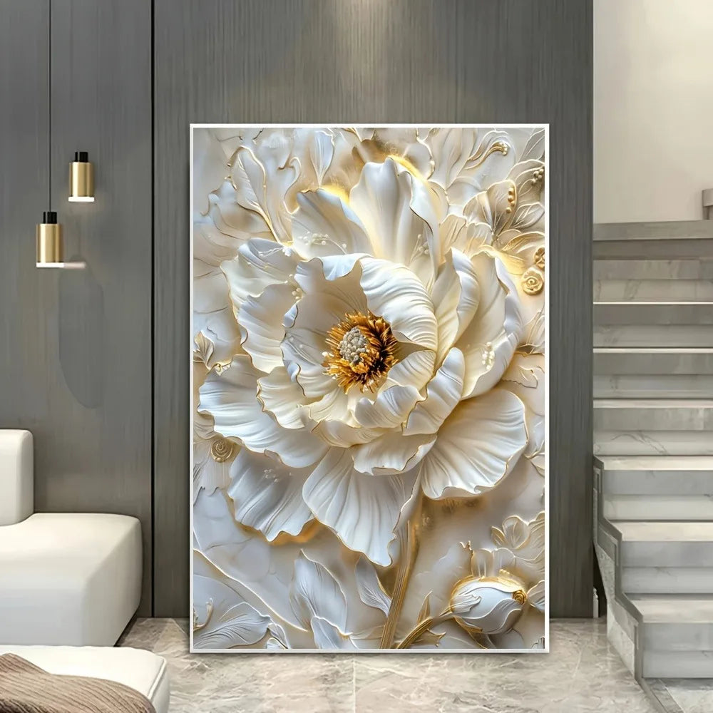 Hign-concerned Abstract Floral Canvas Prints Wall Decor