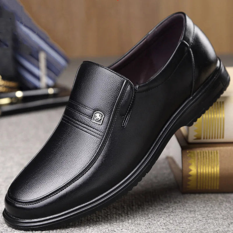 CColinican Leather Men Formal Shoes Loafers Slip On