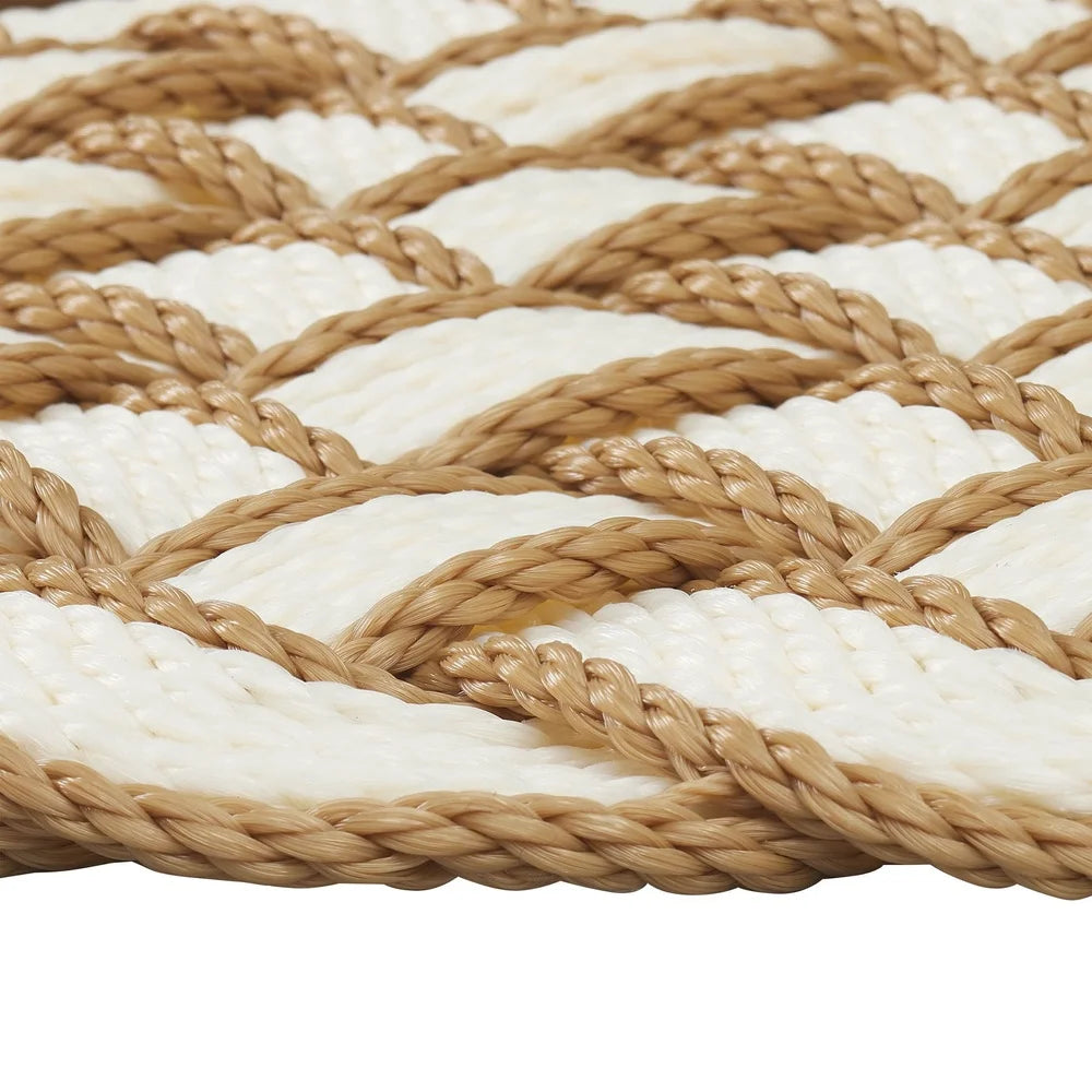 DUTRIEUX 4 Pack Woven Knotted PVC Outdoor Doormat Non Slip