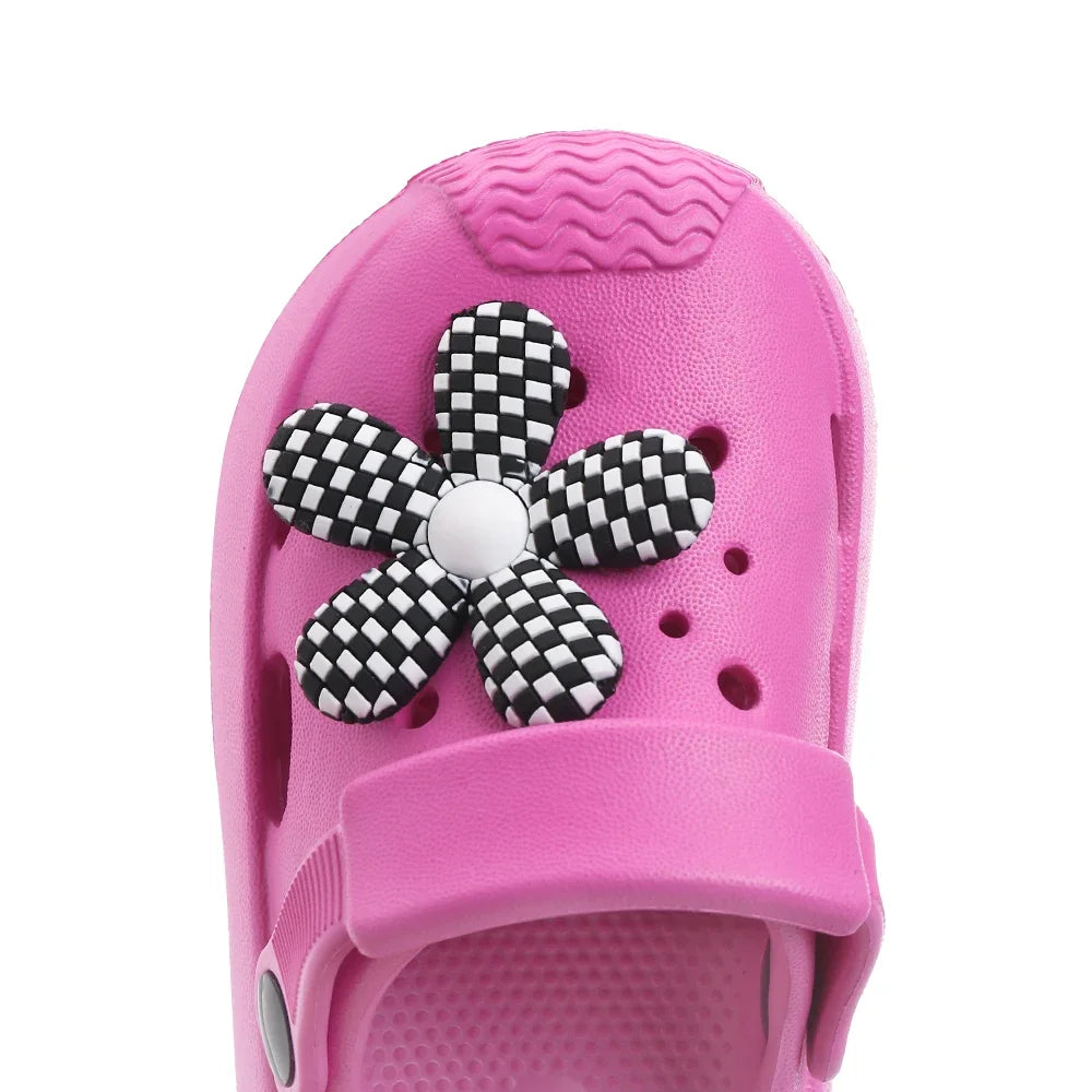 New Summer Children Beach Slippers Soft Anti-Slip Comfort Hole Flower Sandal for Boy Girl Cute Light Breathable Garden Shoes