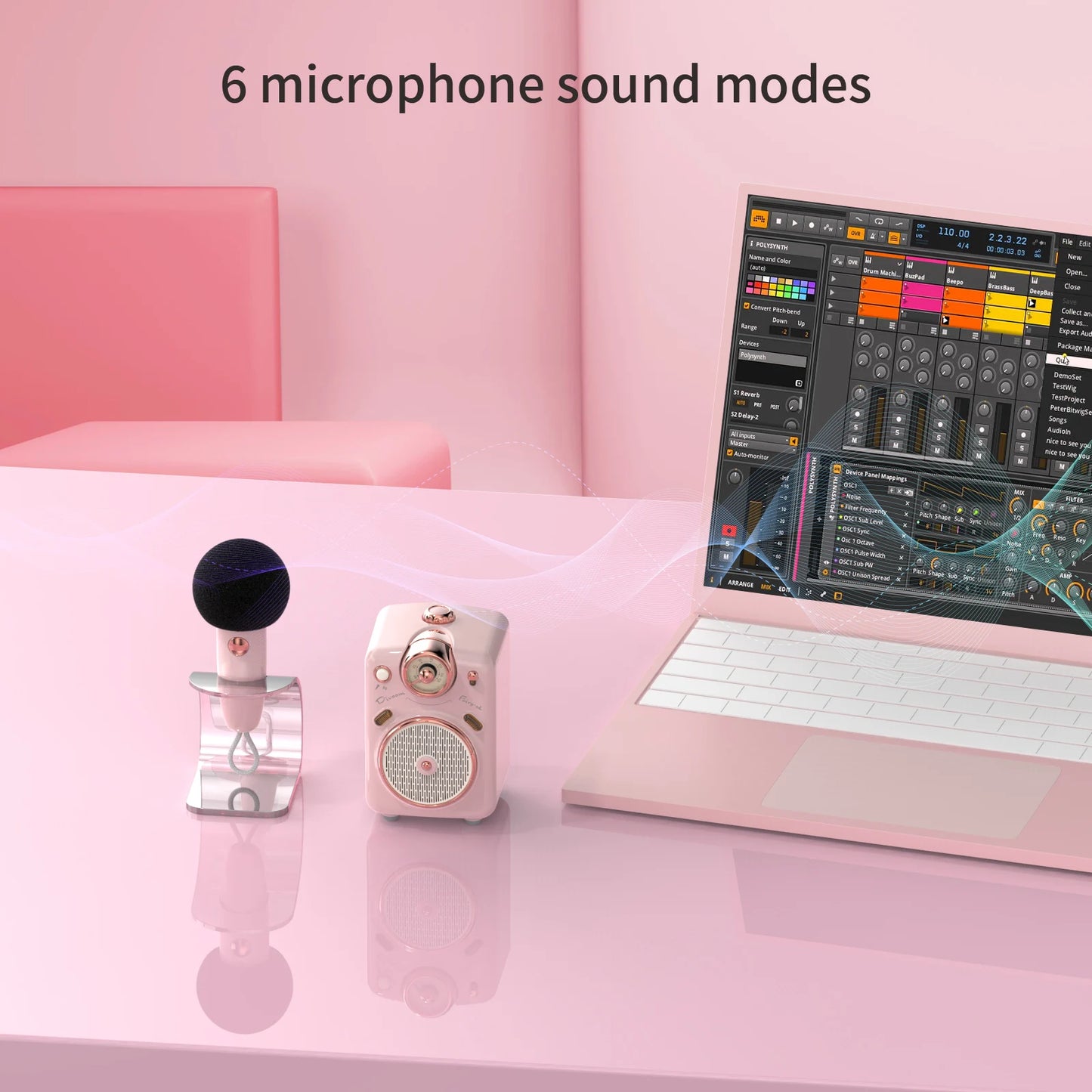 Divoom Fairy OK Retro Mini Karaoke Speaker Microphone