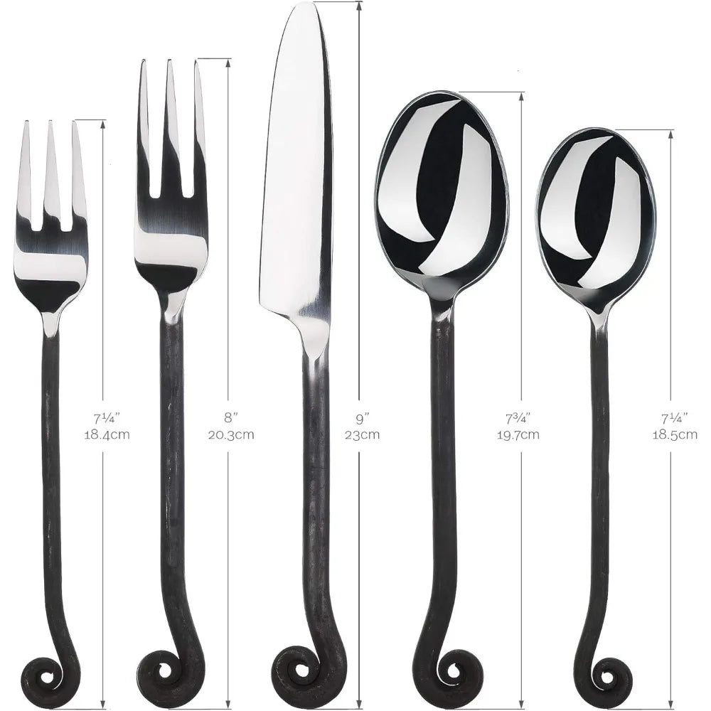 Treble Clef Stainless Flatware Set Knife Fork Spoon
