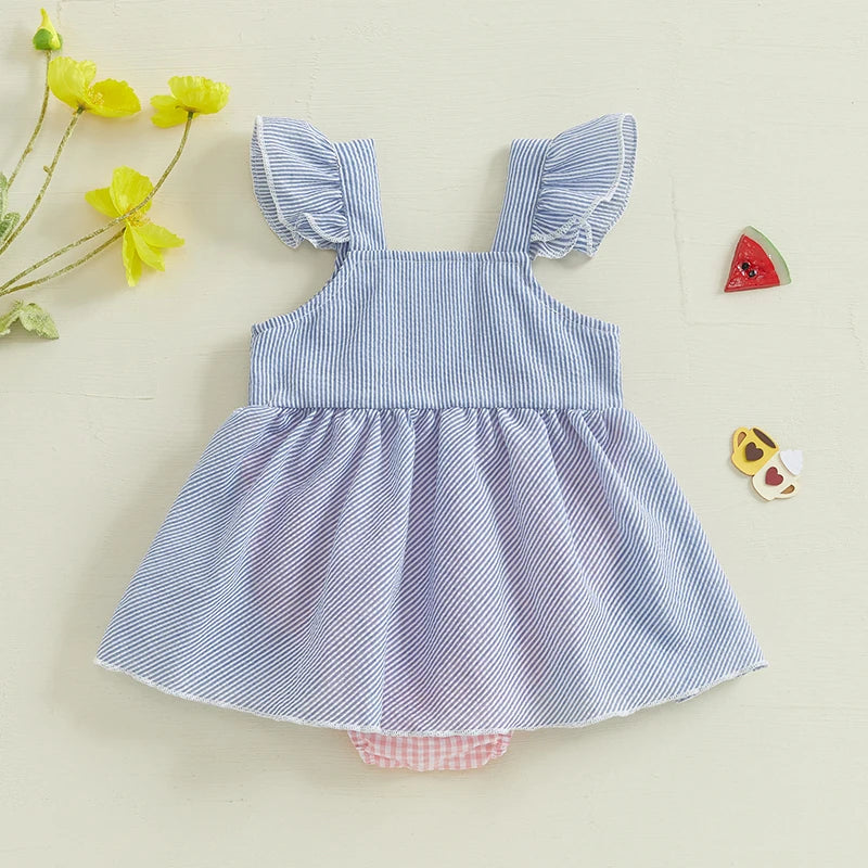 Sunflower Print Ruffle Sleeve Jumpsuit for Toddler Girls