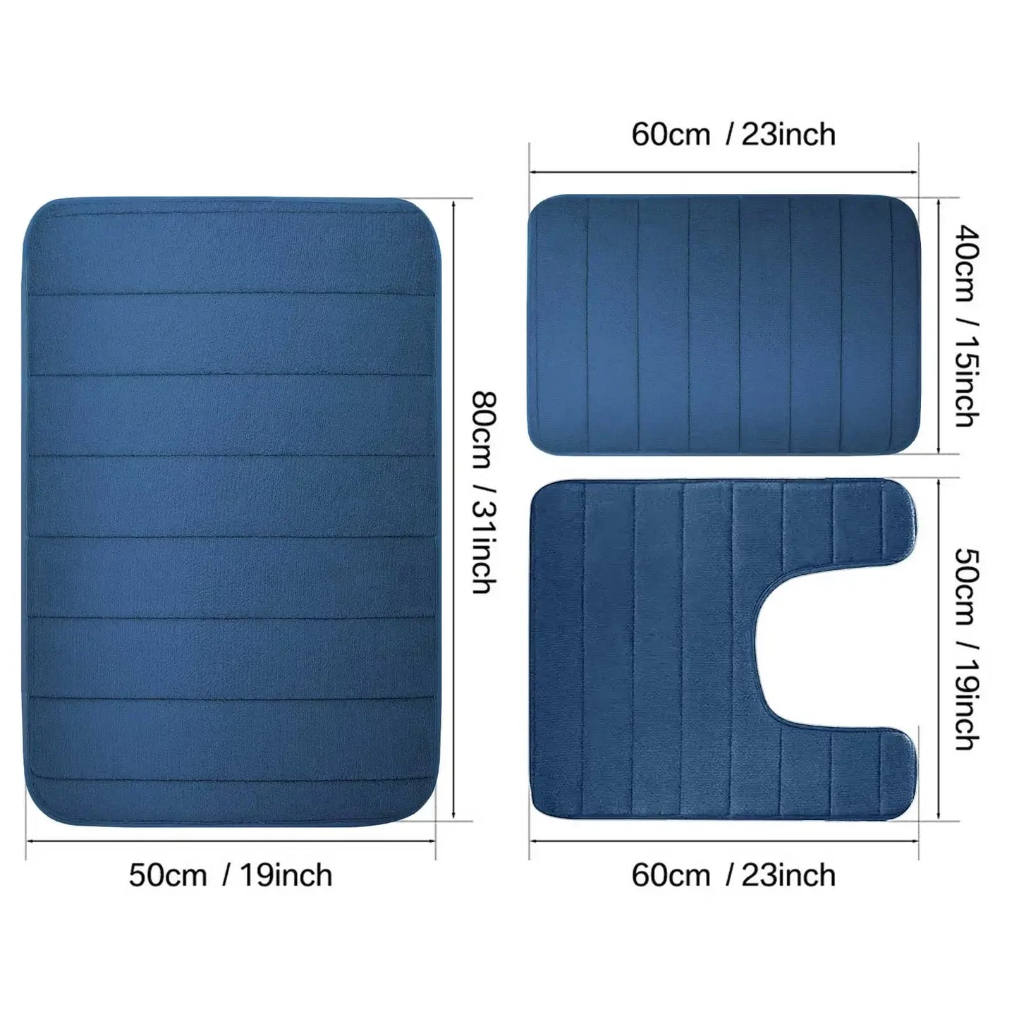 Complete Home and Apparel Memory Foam Bath Mat Non Slip