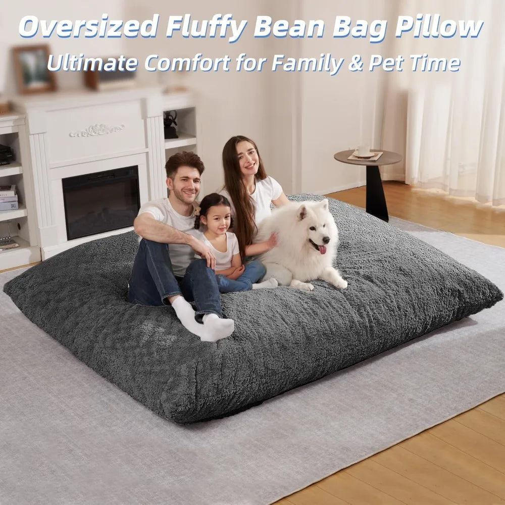4 in 1 Giant Memory Foam Bean Bag Sofa Chair for Adults