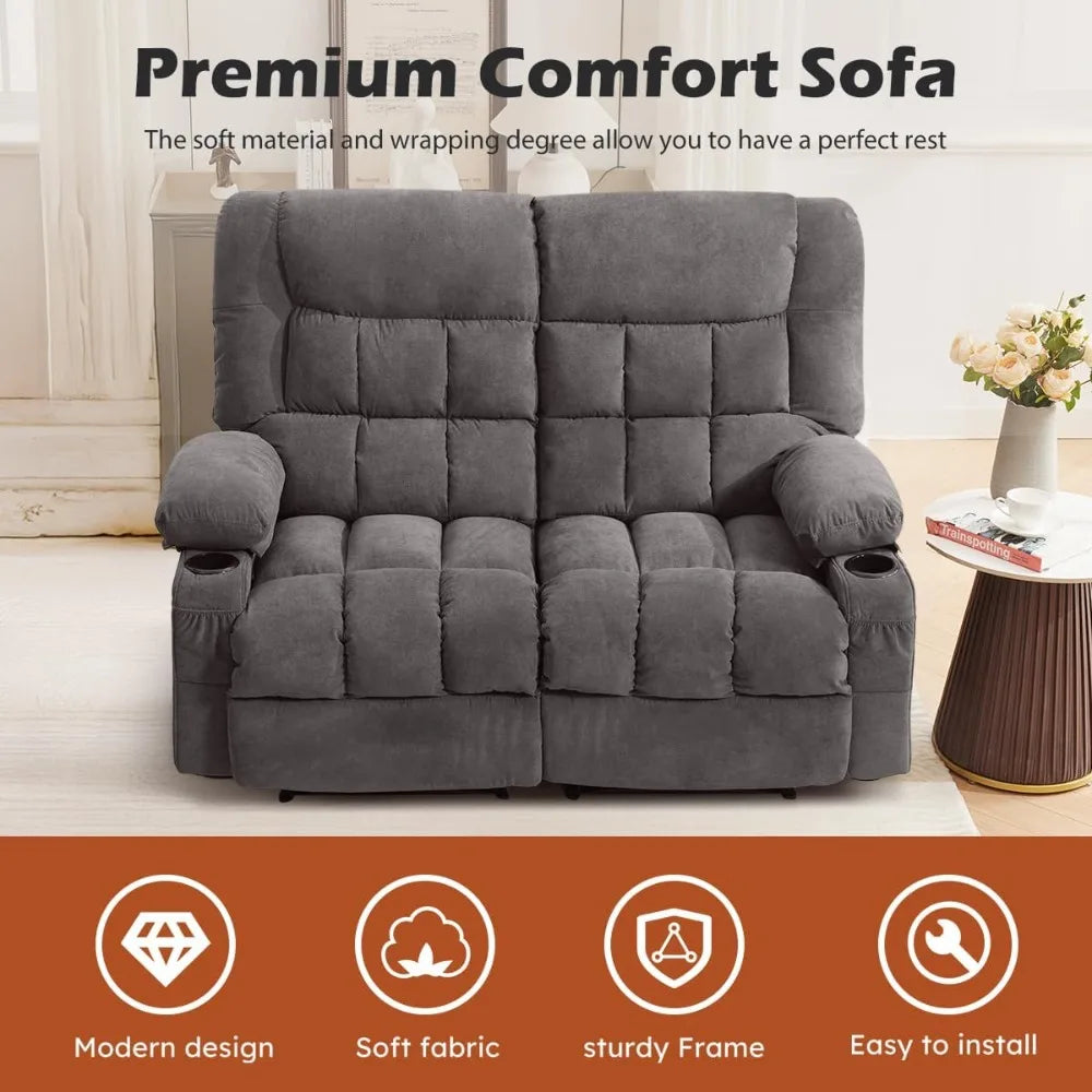 Complete Home and Apparel Recliner Loveseat Cup Holders