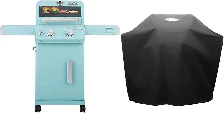 Mesa 2 Burner Gas Grill With Clearview Lid And Shelves