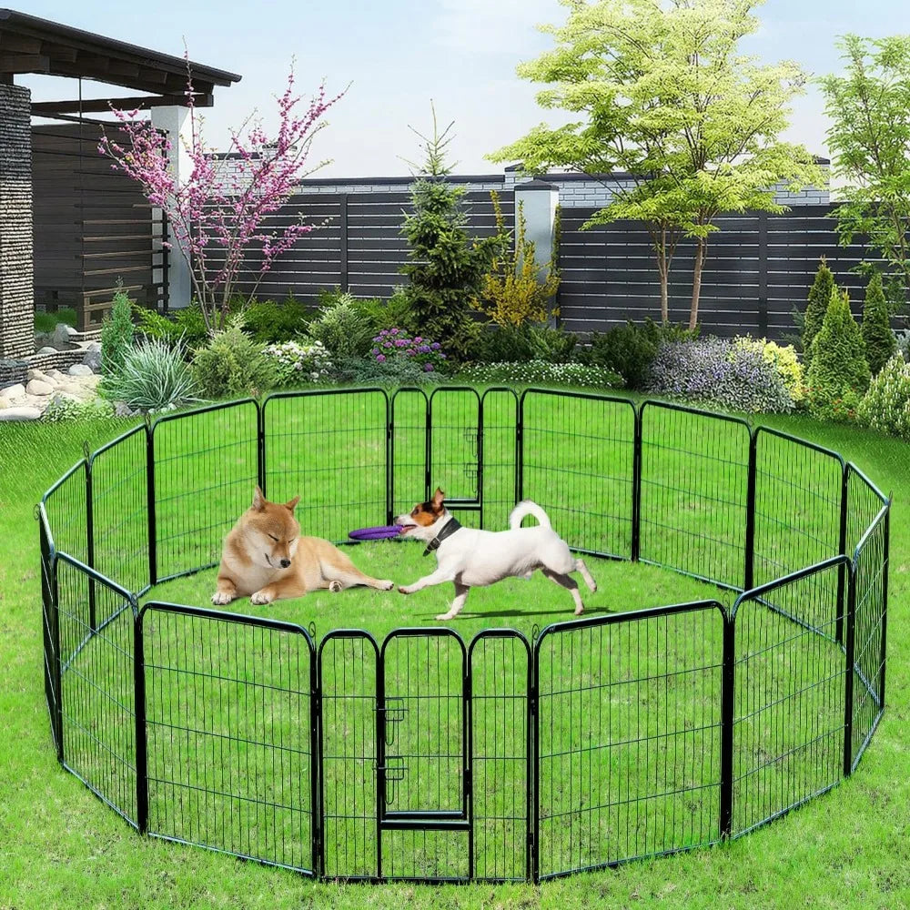BestPet Metal Dog Playpen Indoor Outdoor Exercise Pen