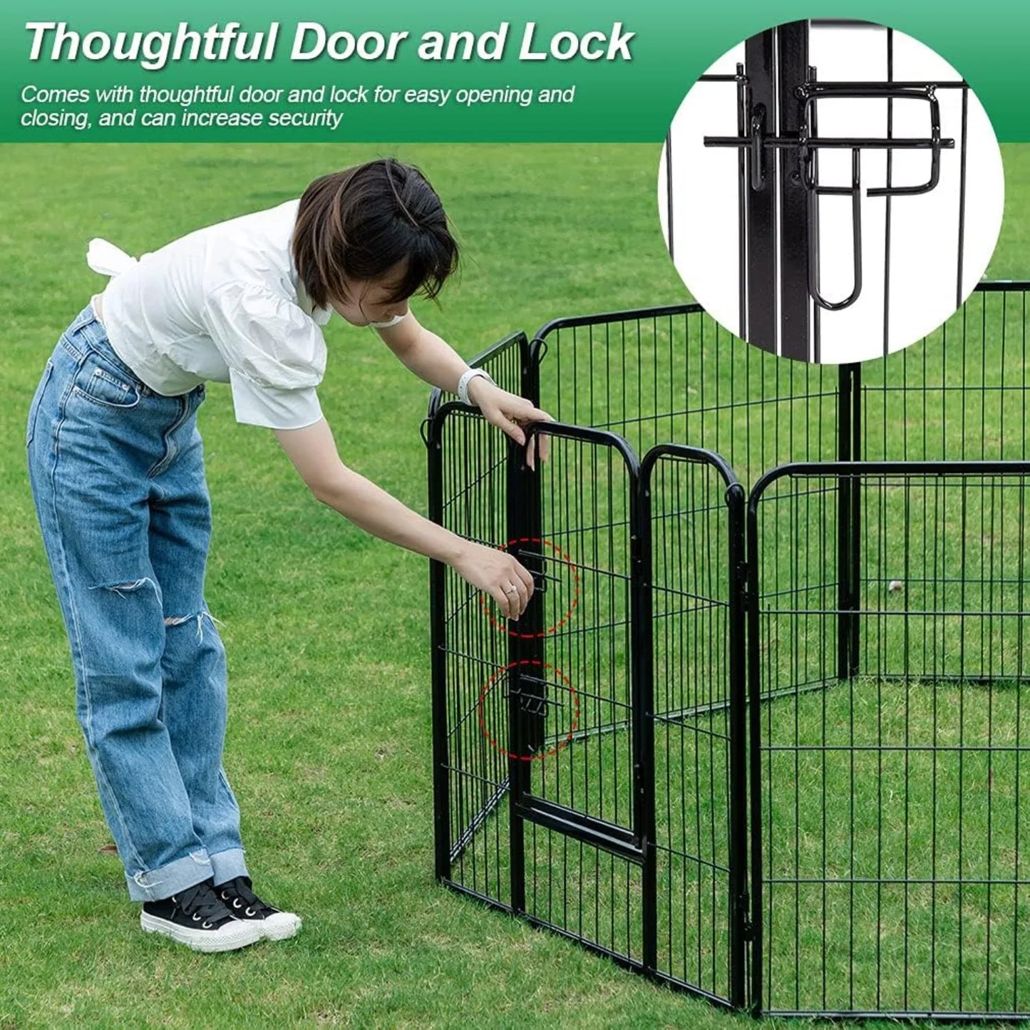 Hign-concerned Indoor Outdoor Dog Pen With Door RV Camp