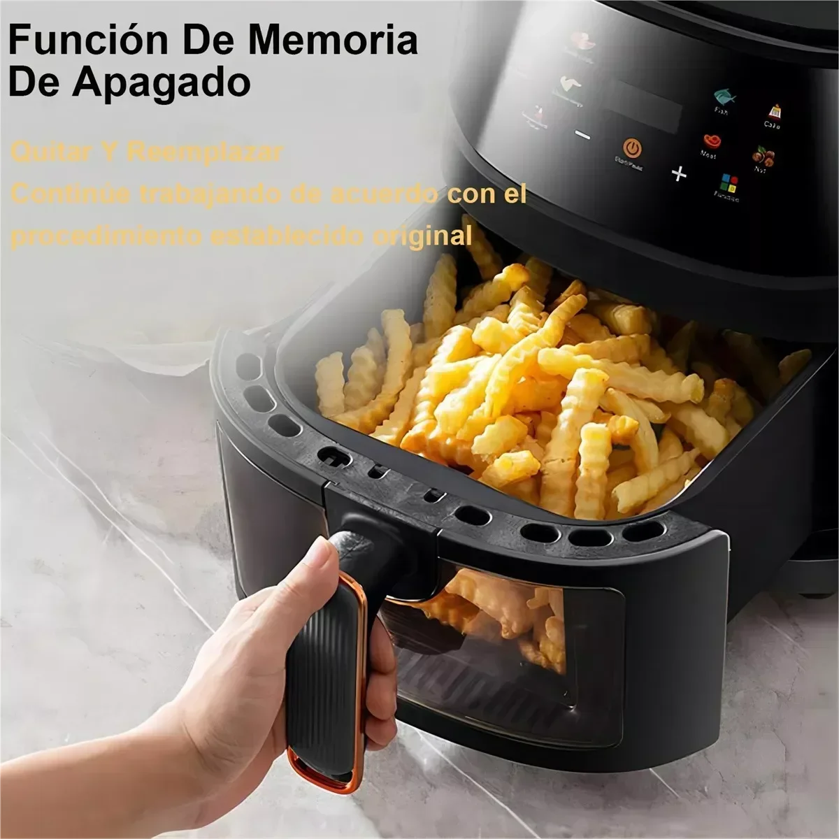 XMSJ LCD Screen Air Fryer Capacity Smart Oil Free Oven