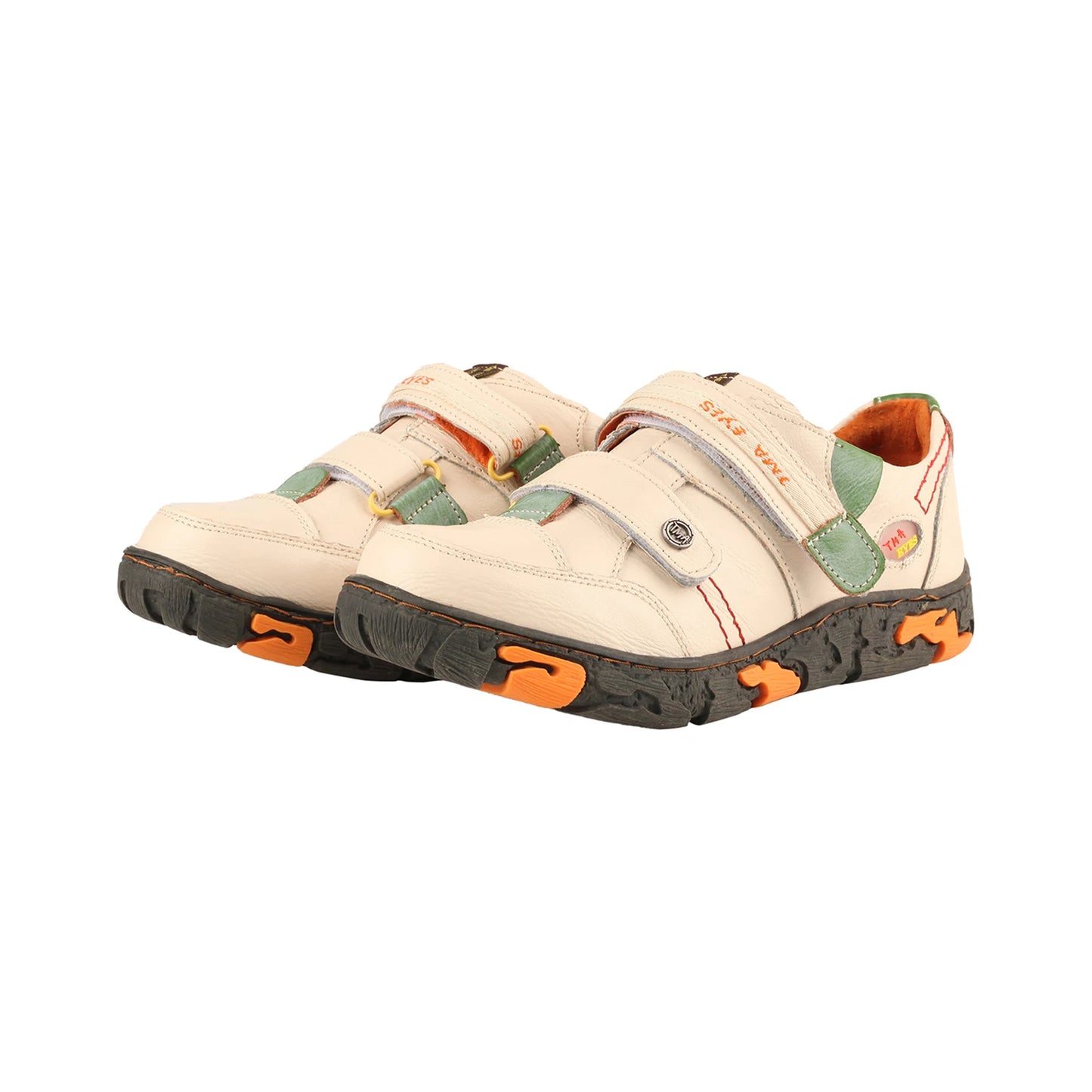 TMA Eyes Lace Free Leather Casual Flats For Women Outdoors