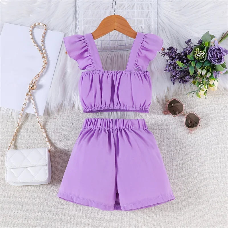 Adorable Baby Girl Summer Ensemble With 3D Floral Skirt