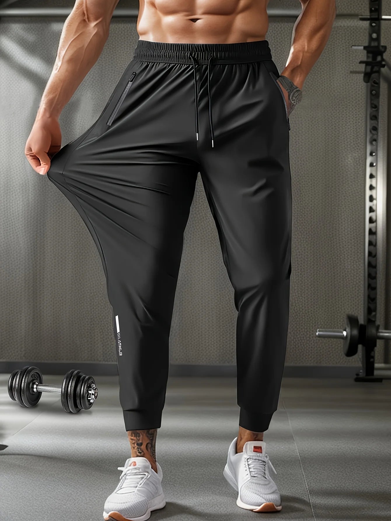 CN Zhejiang Mens Quick Dry Drawstring Sports Pants Fit