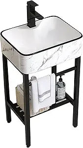 Free Standing Ceramic Sink For Laundry Room Vessel Basin