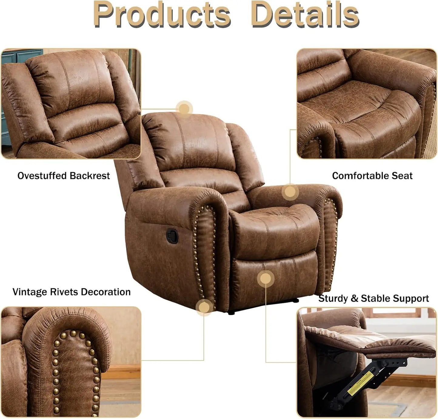 Complete Home And Apparel Leather Recliner Chair Classic