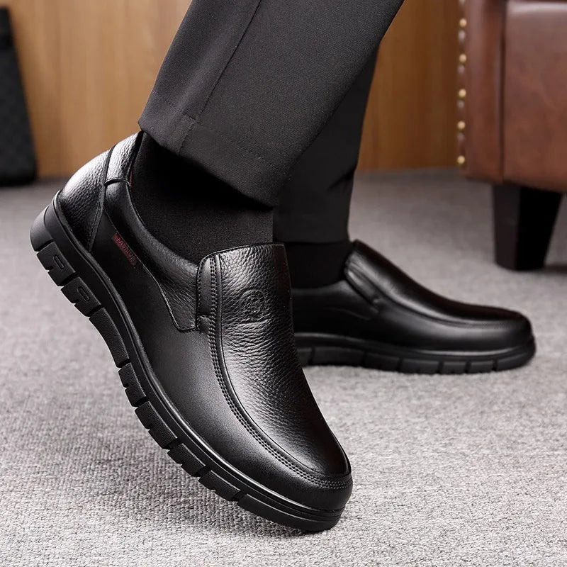 CColinican Leather Handmade Shoes for Men Breathable