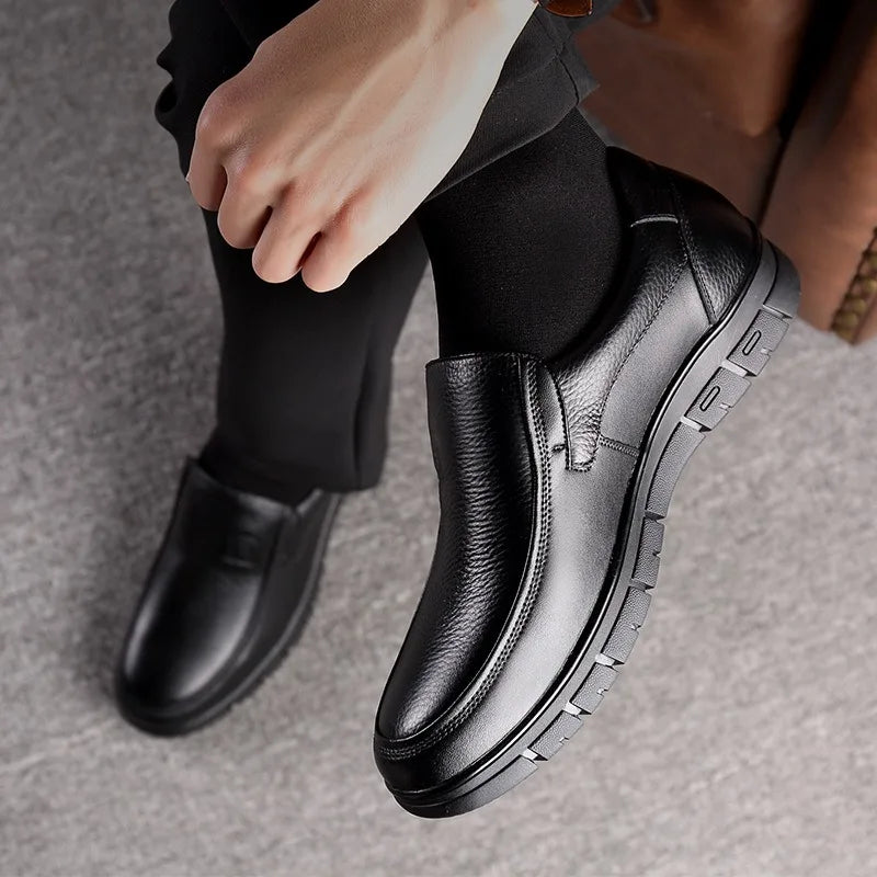 CColinican Leather Handmade Shoes for Men Breathable