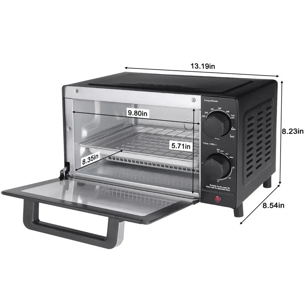 XMSJ 4 Slice Toaster Oven Convection 1050W Mechanical Timer