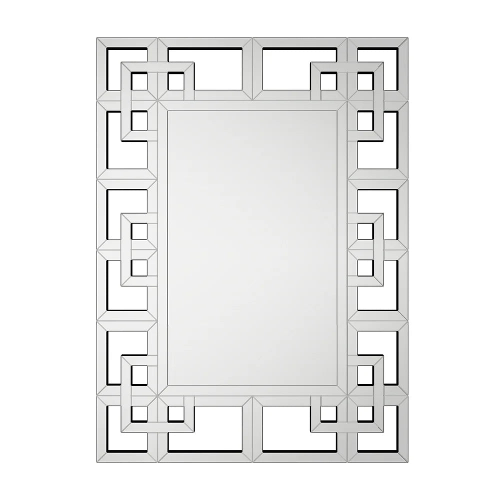LUVODI Modern Wall Mirror Beveled Glass Rectangle Decor