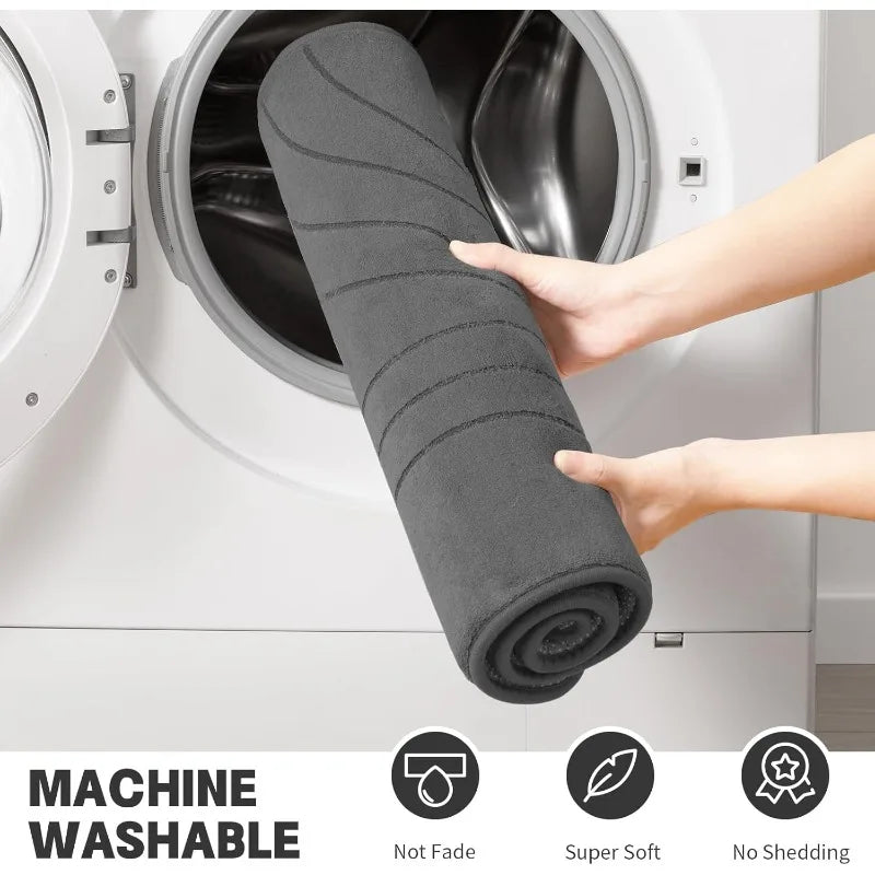 Hign-concerned Bathroom Rug Set 5 Pieces Memory Foam Mats