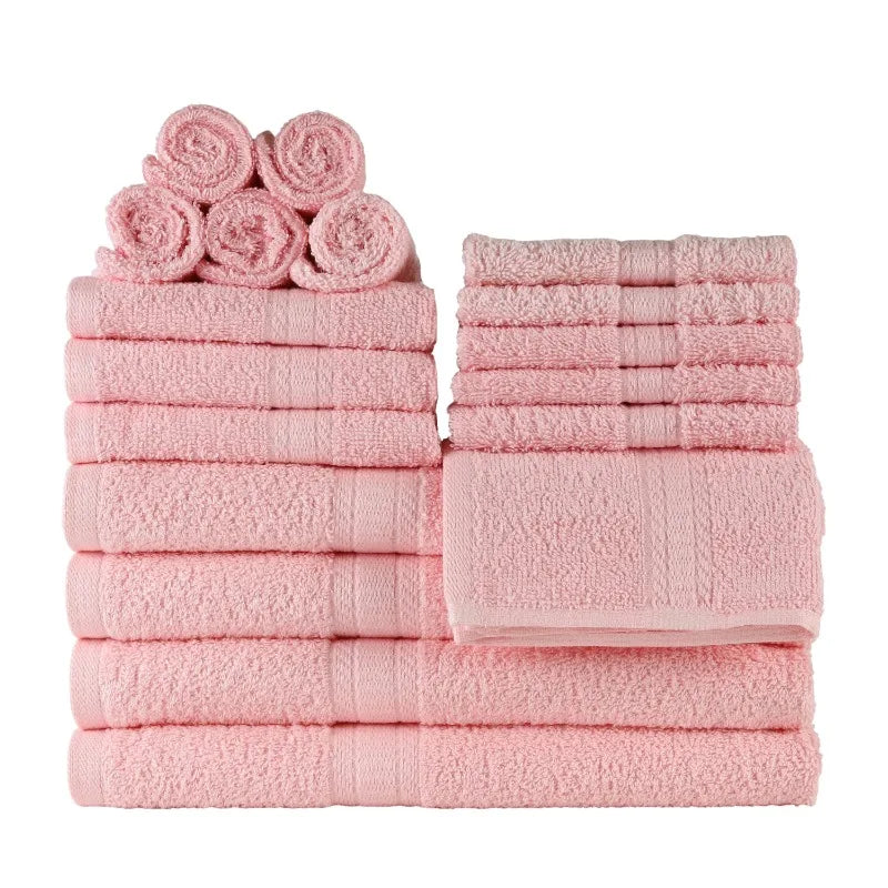Guangdong Cotton Towel Set 18 Piece Soft And Absorbent