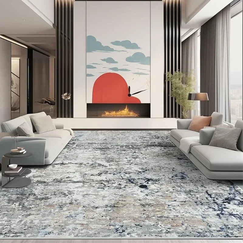 Evich Modern Abstract Washable Area Rug For Living Room