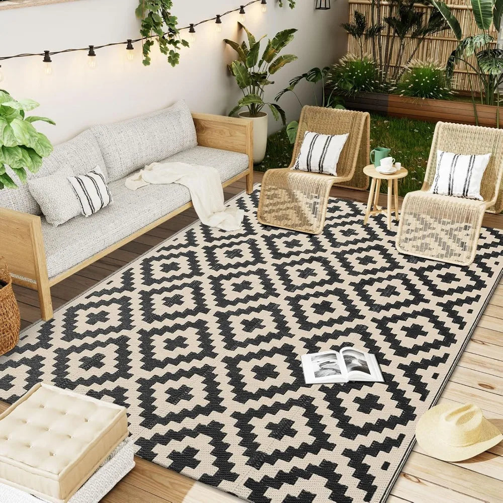 Hign Concerned Waterproof Outdoor Straw Rug For Patio